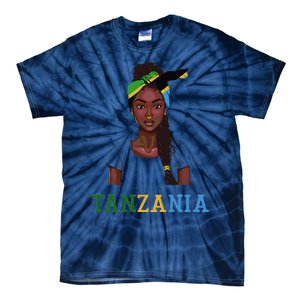 Tanzanian Flag Uniform Souvenirs Products Woman Tanzania Tie-Dye T-Shirt