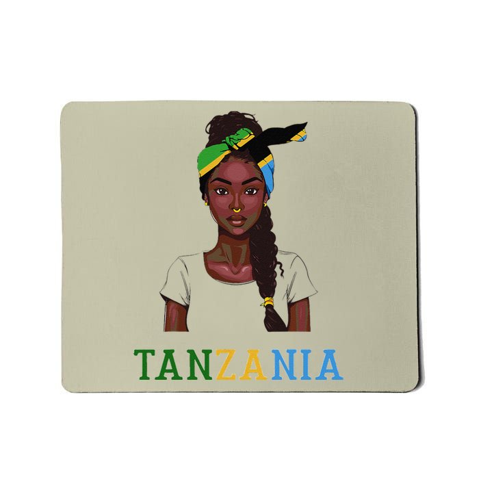 Tanzanian Flag Uniform Souvenirs Products Woman Tanzania Mousepad