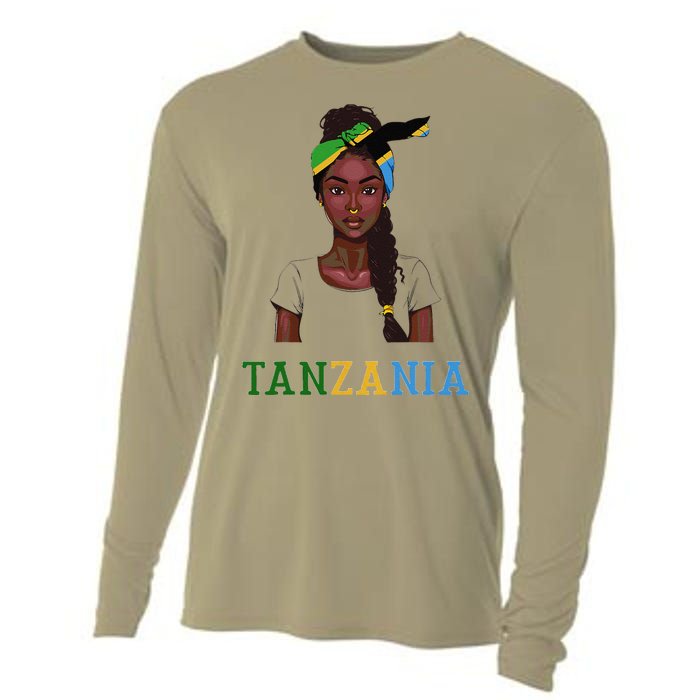 Tanzanian Flag Uniform Souvenirs Products Woman Tanzania Cooling Performance Long Sleeve Crew