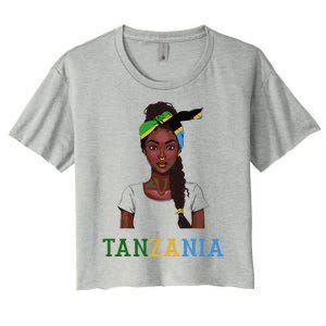 Tanzanian Flag Uniform Souvenirs Products Woman Tanzania Women's Crop Top Tee