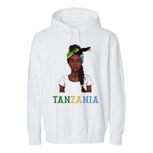 Tanzanian Flag Uniform Souvenirs Products Woman Tanzania Garment-Dyed Fleece Hoodie