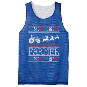 Tractors Farmer Ugly Christmas Sweaters Gift Mesh Reversible Basketball Jersey Tank