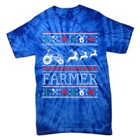 Tractors Farmer Ugly Christmas Sweaters Gift Tie-Dye T-Shirt