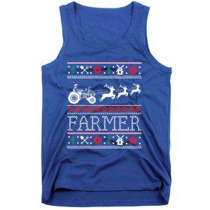 Tractors Farmer Ugly Christmas Sweaters Gift Tank Top