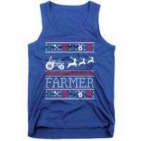 Tractors Farmer Ugly Christmas Sweaters Gift Tank Top