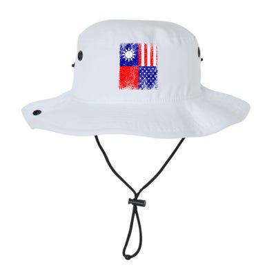 Taiwan Flag Usa Flag Distressed Retro Vintage Taiwanese Meaningful Gift Legacy Cool Fit Booney Bucket Hat