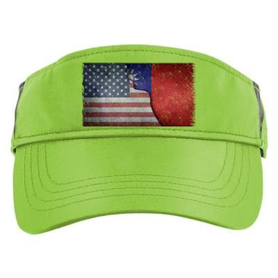 Taiwan Flag Usa Taiwanese Roots Half American Pride Taiwan Great Gift Adult Drive Performance Visor