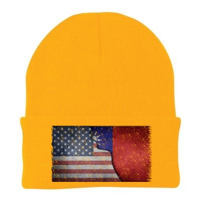 Taiwan Flag Usa Taiwanese Roots Half American Pride Taiwan Great Gift Knit Cap Winter Beanie