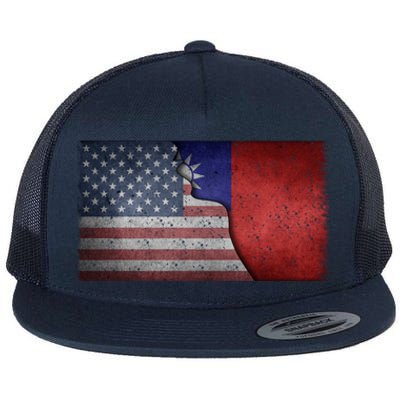 Taiwan Flag Usa Taiwanese Roots Half American Pride Taiwan Great Gift Flat Bill Trucker Hat