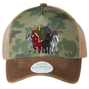 The Four Unicorns Of The Apocalypse Horsemen Parody Legacy Tie Dye Trucker Hat