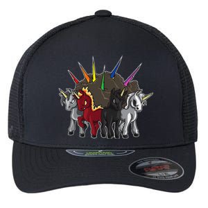 The Four Unicorns Of The Apocalypse Horsemen Parody Flexfit Unipanel Trucker Cap