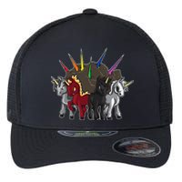 The Four Unicorns Of The Apocalypse Horsemen Parody Flexfit Unipanel Trucker Cap