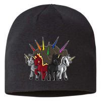 The Four Unicorns Of The Apocalypse Horsemen Parody Sustainable Beanie