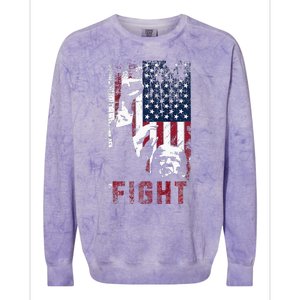 Trump Fight Usa Colorblast Crewneck Sweatshirt