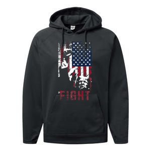 Trump Fight Usa Performance Fleece Hoodie