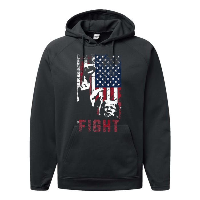 Trump Fight Usa Performance Fleece Hoodie