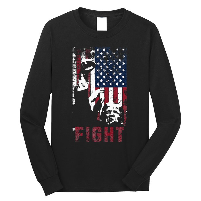 Trump Fight Usa Long Sleeve Shirt