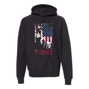 Trump Fight Usa Premium Hoodie