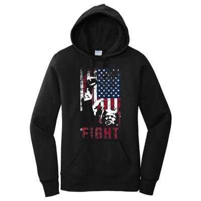 Trump Fight Usa Women's Pullover Hoodie