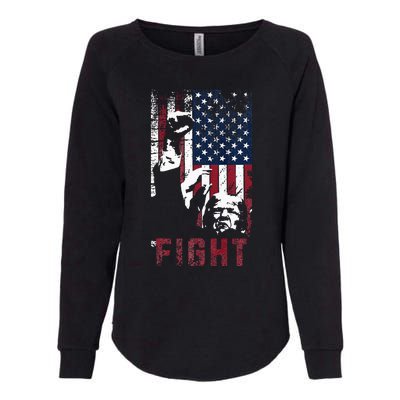 Trump Fight Usa Womens California Wash Sweatshirt