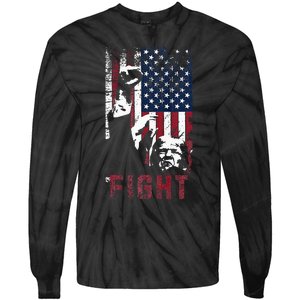 Trump Fight Usa Tie-Dye Long Sleeve Shirt