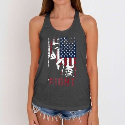 Trump Fight Usa Women's Knotted Racerback Tank