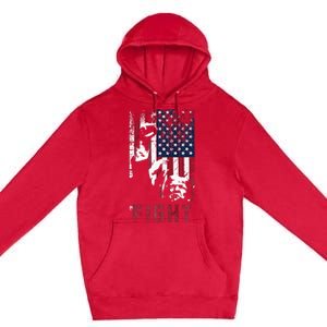 Trump Fight Usa Premium Pullover Hoodie