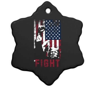 Trump Fight Usa Gift Ceramic Star Ornament