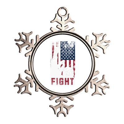 Trump Fight Usa Gift Metallic Star Ornament