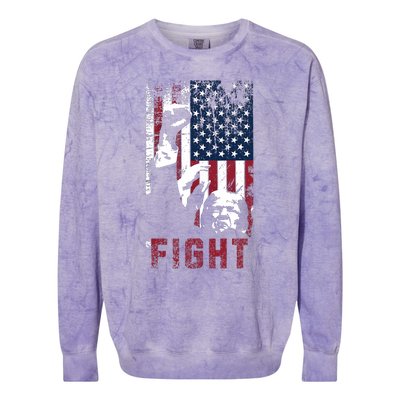 Trump Fight Usa Colorblast Crewneck Sweatshirt