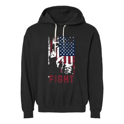 Trump Fight Usa Garment-Dyed Fleece Hoodie