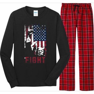 Trump Fight Usa Long Sleeve Pajama Set