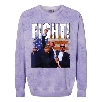 Trump Fist Usa 2024 Colorblast Crewneck Sweatshirt