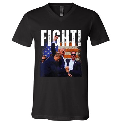 Trump Fist Usa 2024 V-Neck T-Shirt