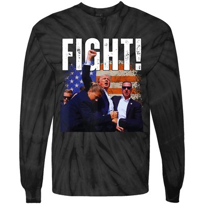 Trump Fist Usa 2024 Tie-Dye Long Sleeve Shirt