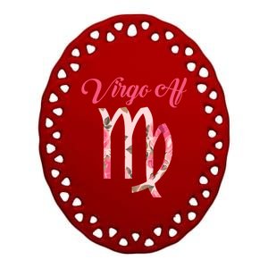 Th Floral Virgo Af Costume Virgo Zodiac Birthday Gift Gift Ceramic Oval Ornament