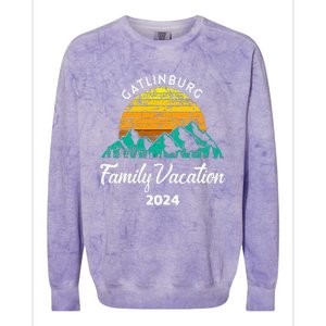 Tennessee Family Vacation Road Trip 2024 Mountain Gatlinburg Colorblast Crewneck Sweatshirt