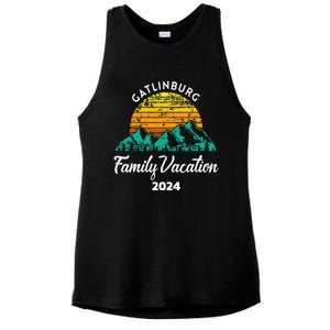 Tennessee Family Vacation Road Trip 2024 Mountain Gatlinburg Ladies PosiCharge Tri-Blend Wicking Tank