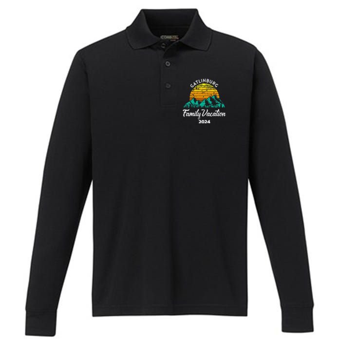 Tennessee Family Vacation Road Trip 2024 Mountain Gatlinburg Performance Long Sleeve Polo