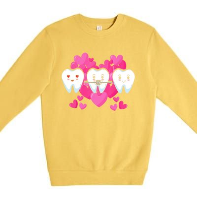 Tooth Fairy Valentines Day Dentist Dear Dental Assistant Cute Gift Premium Crewneck Sweatshirt