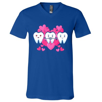 Tooth Fairy Valentines Day Dentist Dear Dental Assistant Cute Gift V-Neck T-Shirt