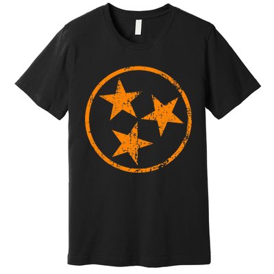 Tennessee Flag Vintage Grunge Distressed Graphic Premium T-Shirt