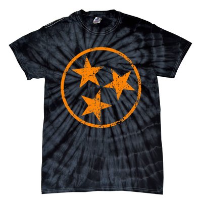 Tennessee Flag Vintage Grunge Distressed Graphic Tie-Dye T-Shirt