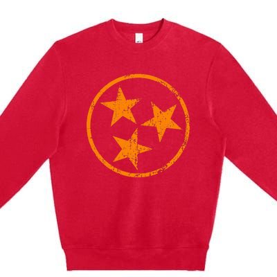 Tennessee Flag Vintage Grunge Distressed Graphic Premium Crewneck Sweatshirt