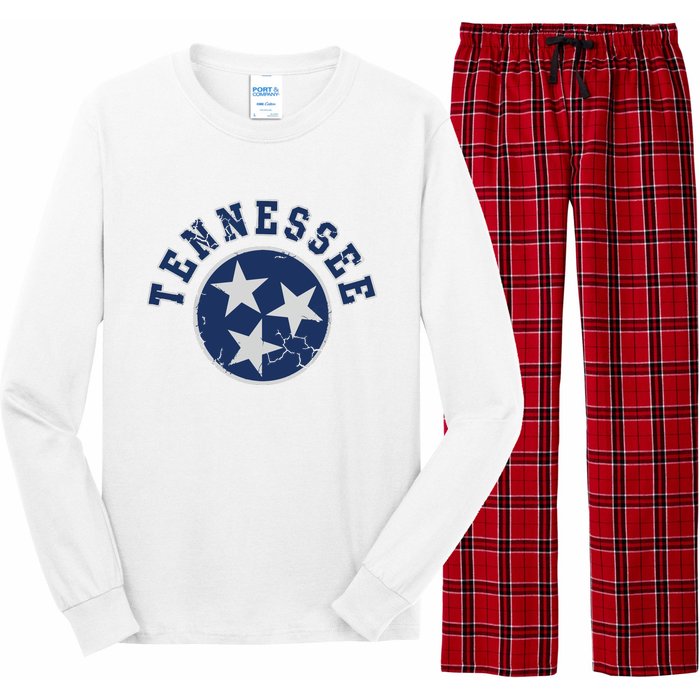 Tennessee Flag Vintage Fade Long Sleeve Pajama Set