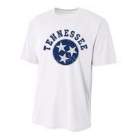 Tennessee Flag Vintage Fade Performance Sprint T-Shirt