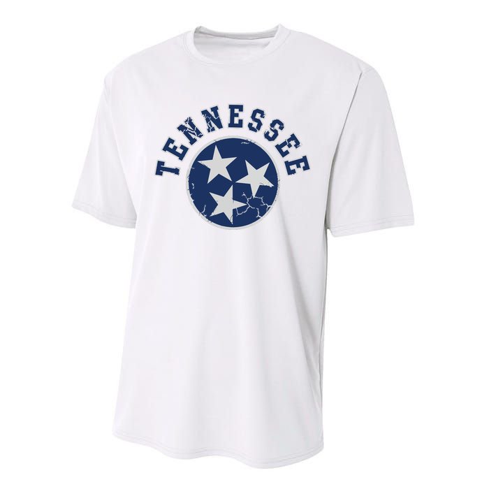 Tennessee Flag Vintage Fade Performance Sprint T-Shirt