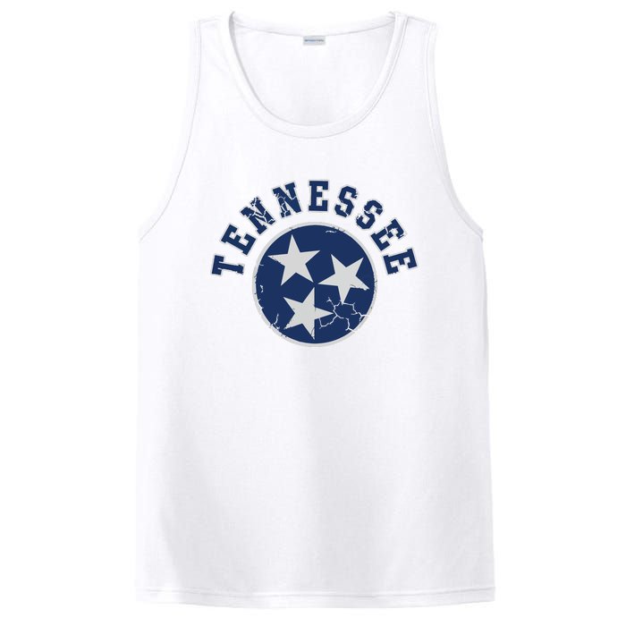 Tennessee Flag Vintage Fade PosiCharge Competitor Tank