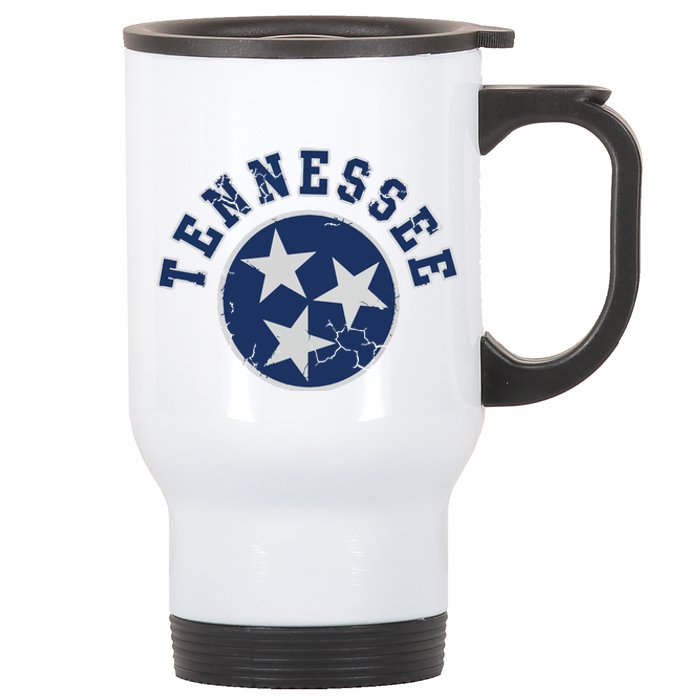 Tennessee Flag Vintage Fade Stainless Steel Travel Mug