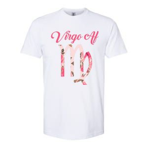 Th Floral Virgo Af Costume Virgo Zodiac Birthday Gift Meaningful Gift Softstyle CVC T-Shirt